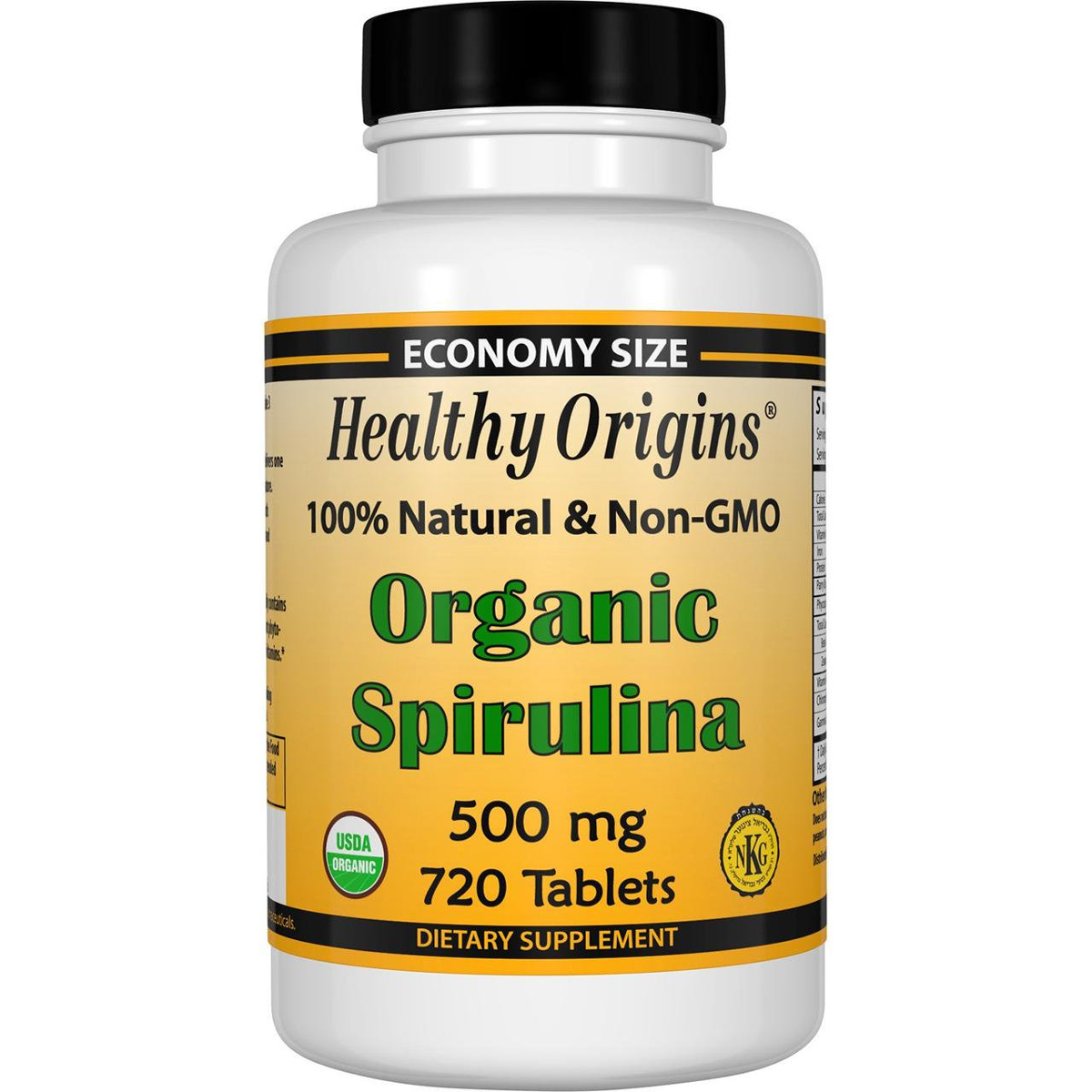 Органічна Спіруліна, Organic Spirulina, Healthy Origins, 500 мг, 720 таблеток