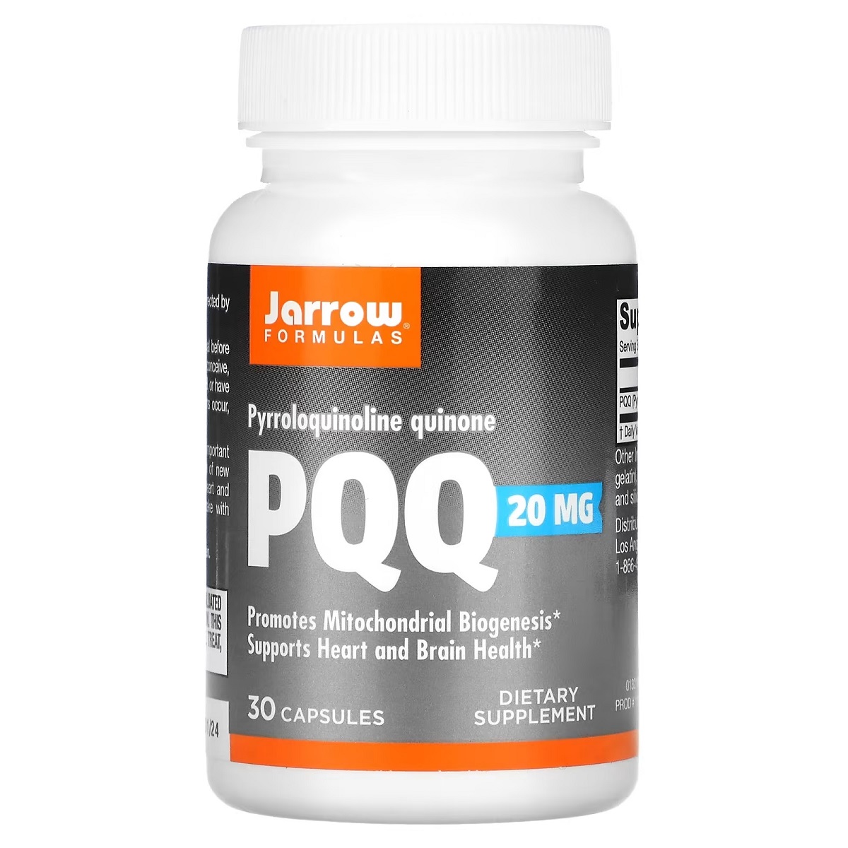 Пірролохінолінхінон PQQ, 20 Мг, Jarrow Formulas, 30 капсул