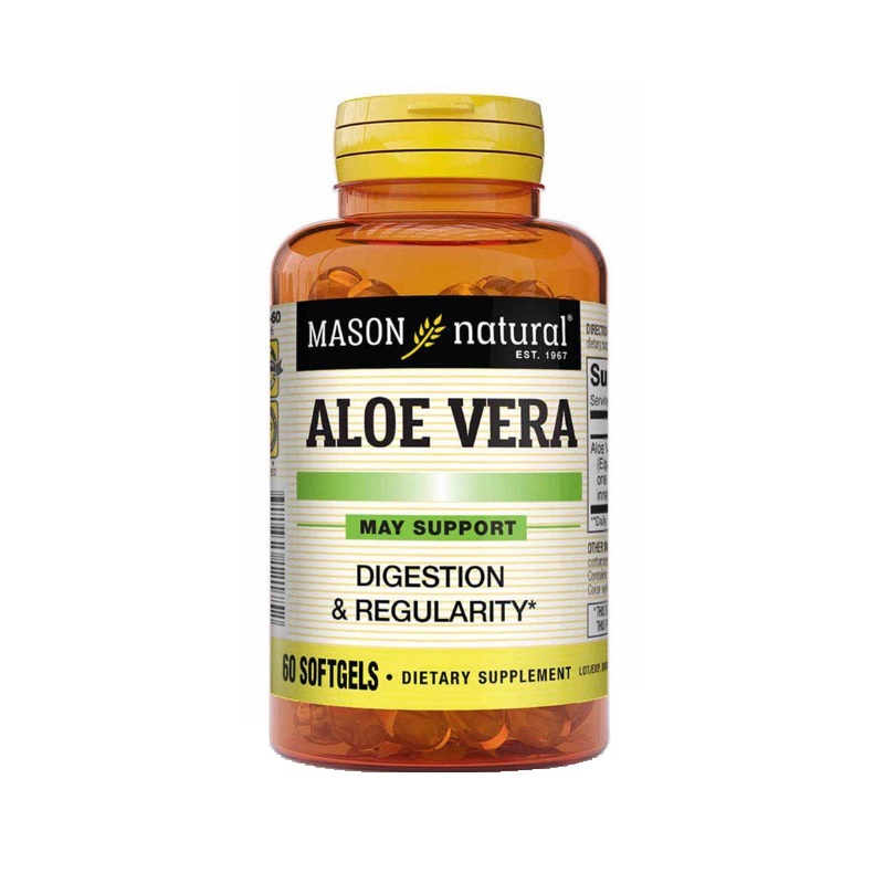 Алое вера, Aloe Vera, Mason Natural, 60 гелевих капсул