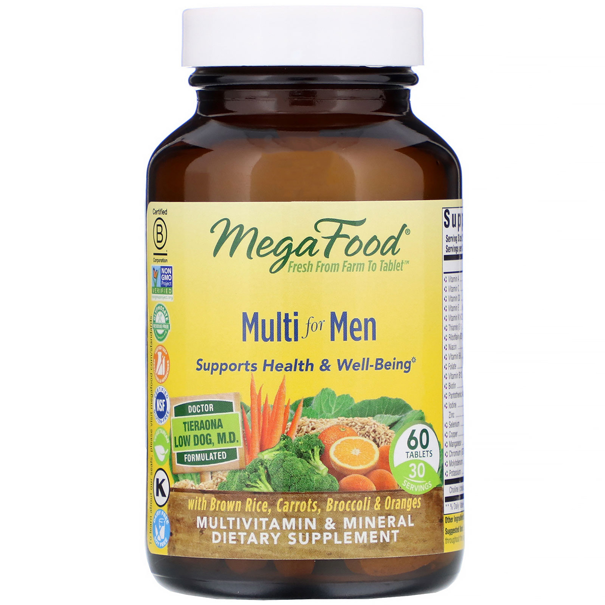 Мультивітаміни для чоловіків, Multi for Men, MegaFood, 60 таблеток