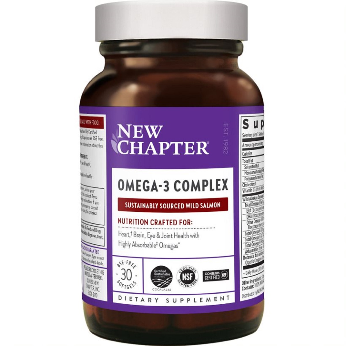 Омега 3 Комплекс, Omega 3 Complex, New Chapter, 30 желатинових капсул