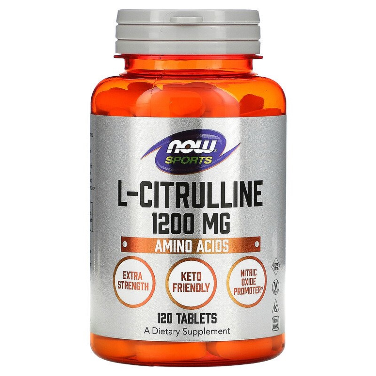 L-Цитрулін, L-Citrulline, Now Foods, 1200 мг, 120 таблеток