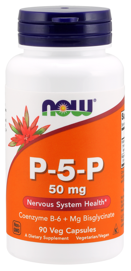 P-5-P (піридоксальфосфат) 50мг, Now Foods, 90 вегетаріанських капсул