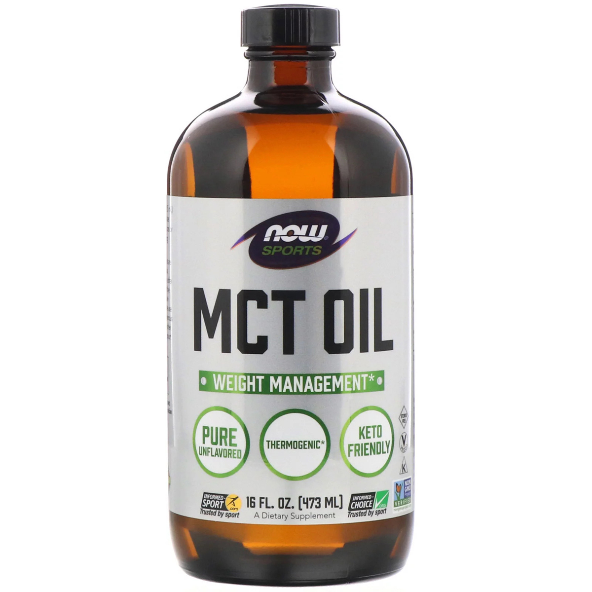 Масло МСТ, MCT Oil, Now Foods, Без Смаку, 473 мл