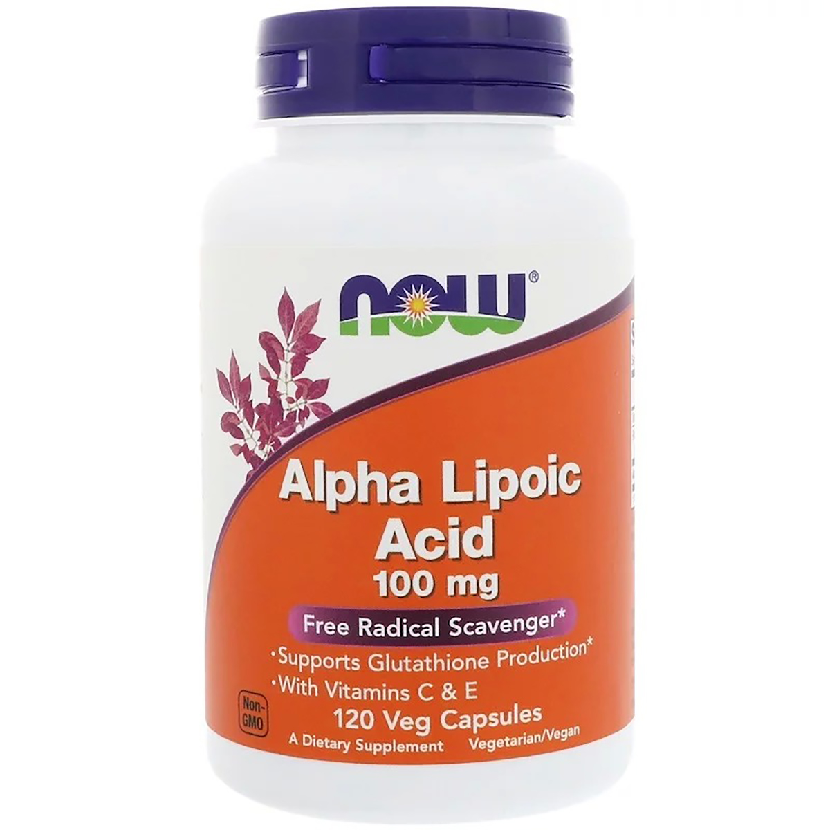 Альфа-ліпоєва кислота, Alpha Lipoic Acid, Now Foods, 100 мг, 120 капсул