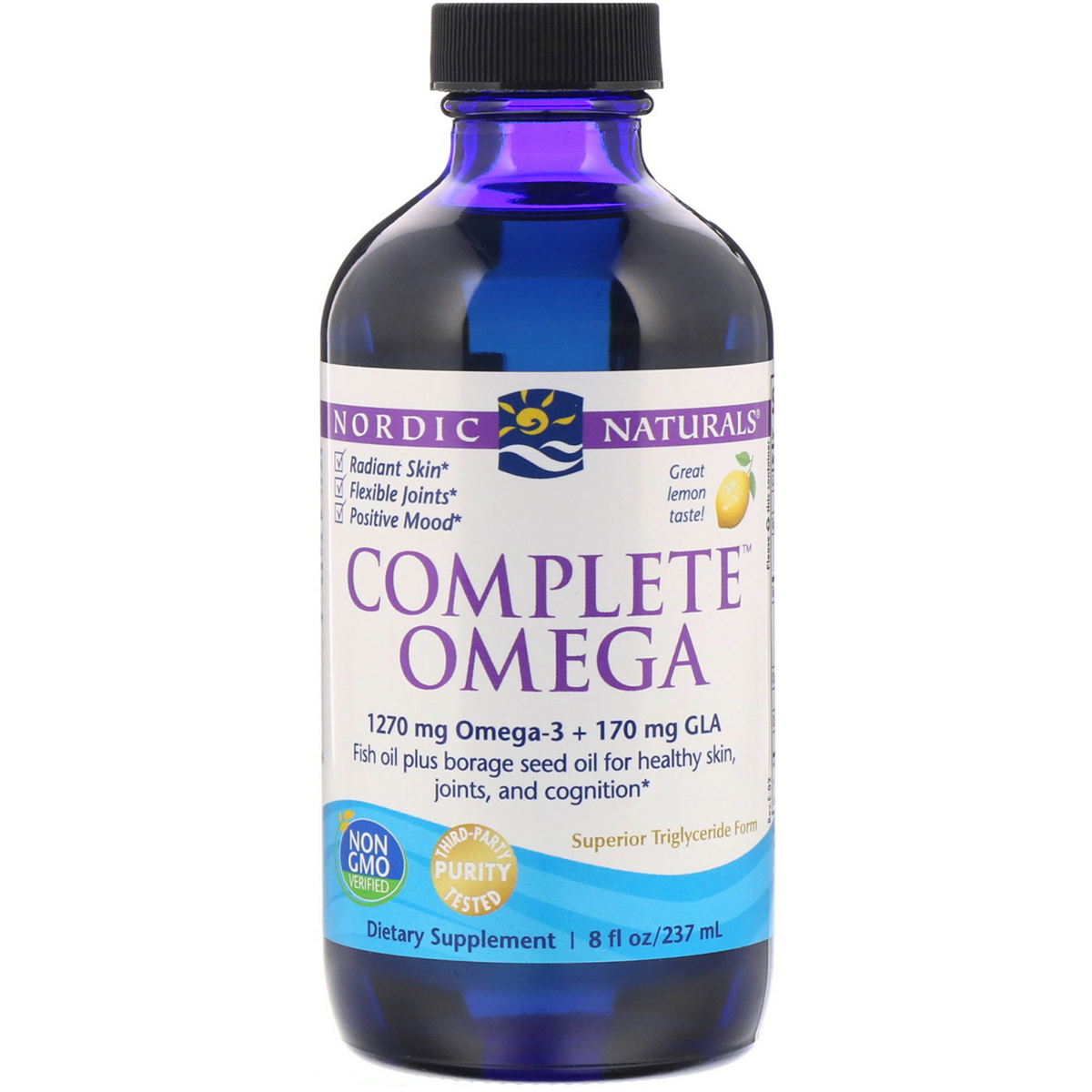 Омега Комплекс з Лимоном, Nordic Naturals, Complete Omega, 237 мл