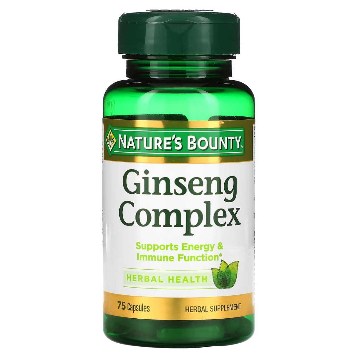 Комплекс женьшеню, Ginseng Complex, Nature's Bounty, 75 капсул