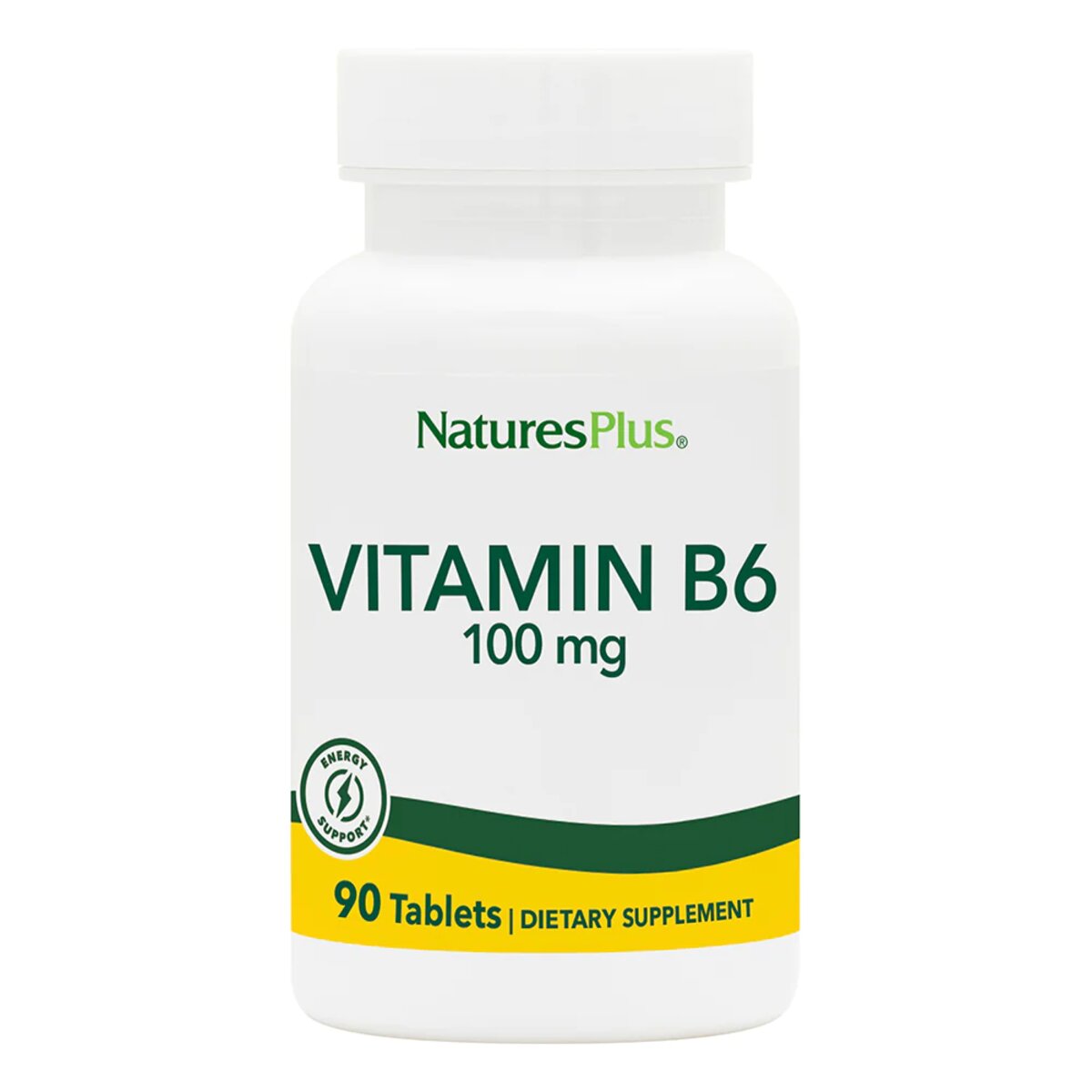 Вітамін В-6, Vitamin B6, Natures Plus, 100 мг, 90 Таблеток