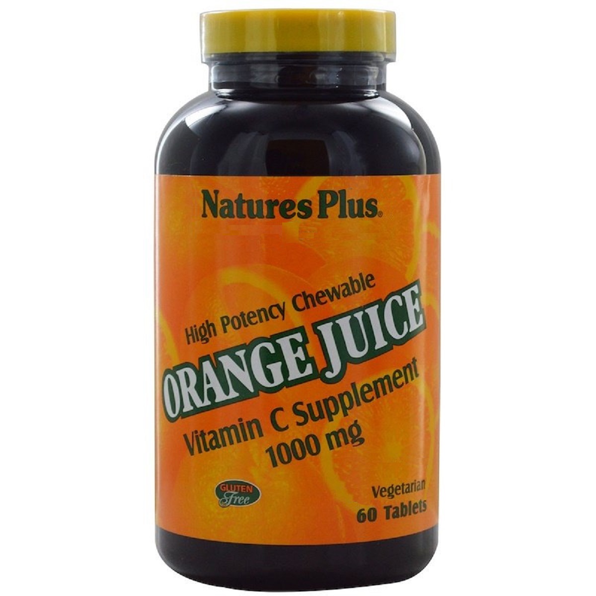 Вітамін С, Orange Juice Vitamin C, 1000 мг, Nature&apos;s Plus, 60 жувальних таблеток