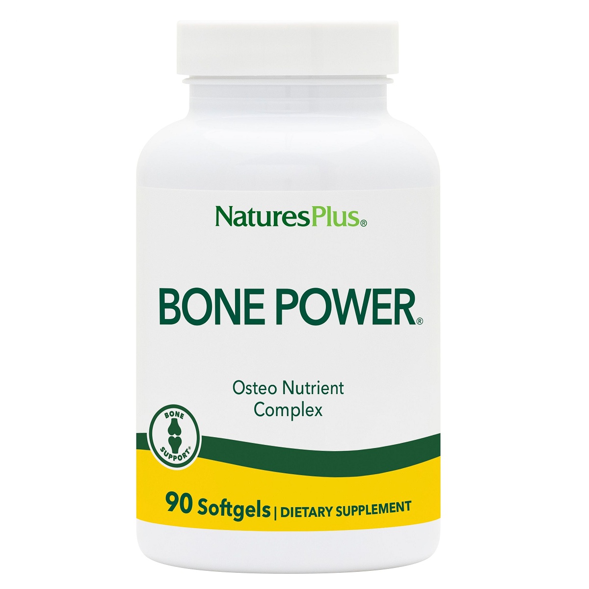 Кальцій з Бором для Міцних Кісток, Bone Power, Natures Plus, 90 желатинових капсул