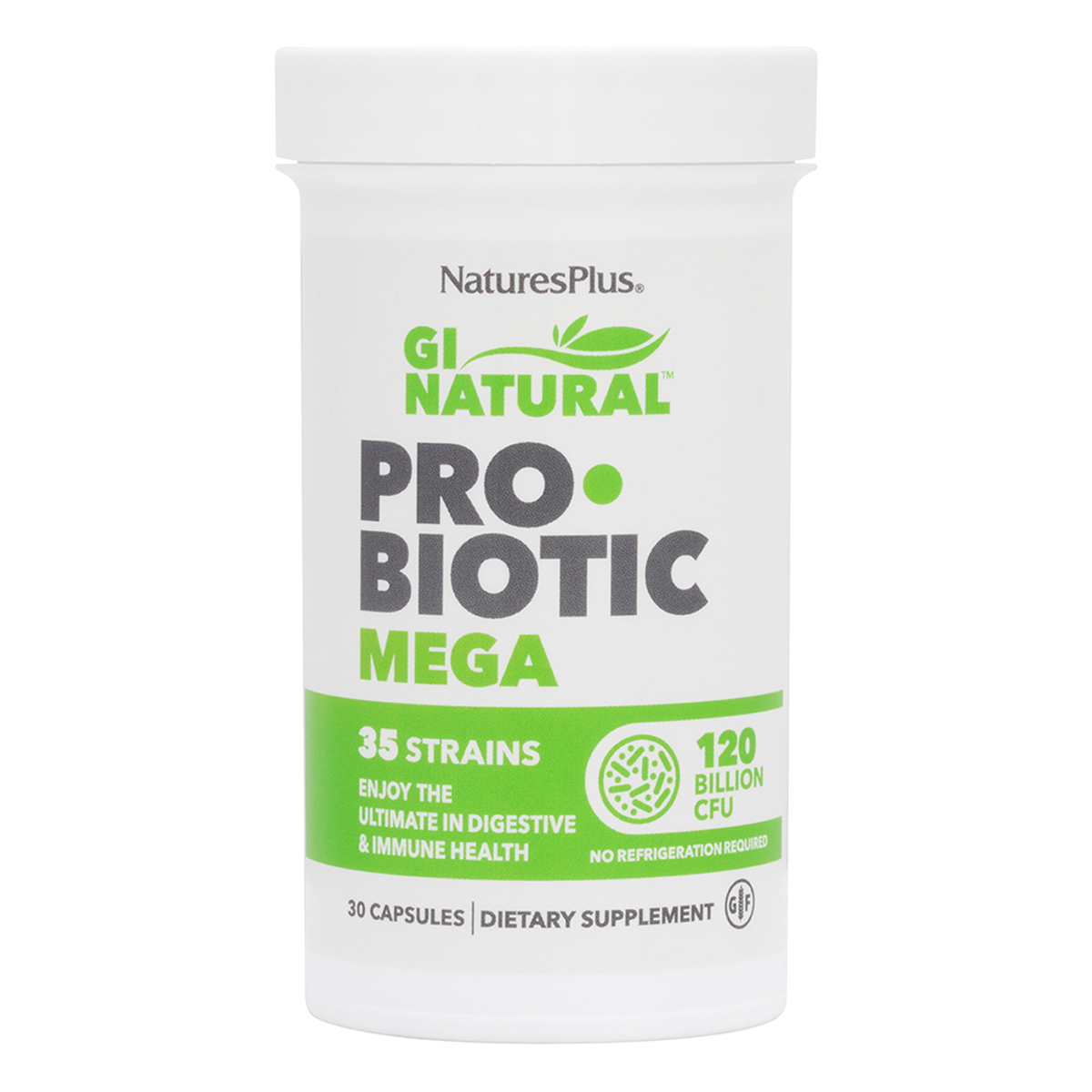 Пробіотики Мега, Probiotic Mega, Natures Plus, 120 млрд КОЕ, 30 Капсул