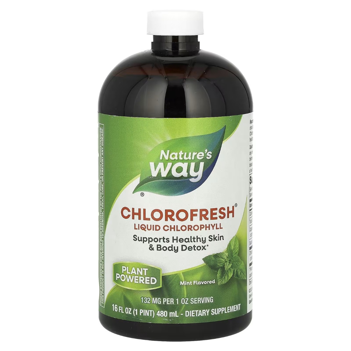 Рідкий Хлорофіл, Liquid Chlorophyll, Nature&apos;s Way, (м&apos;ятний смак), 473.2 мл.