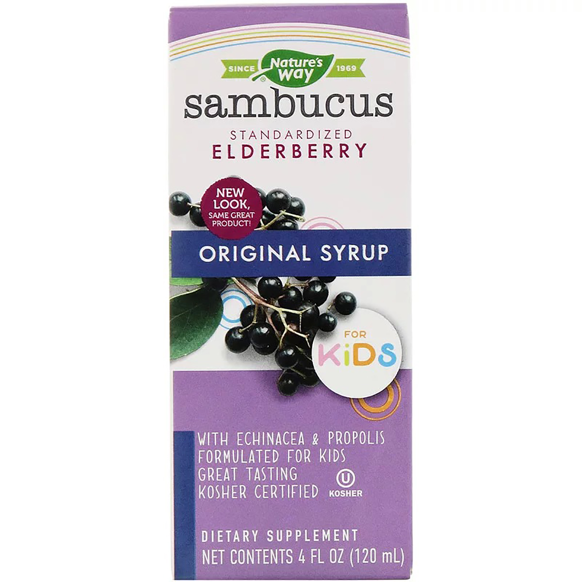 Чорна Бузина для Дітей, Sambucus For Kids, Nature&apos;s Way, 120 мл.