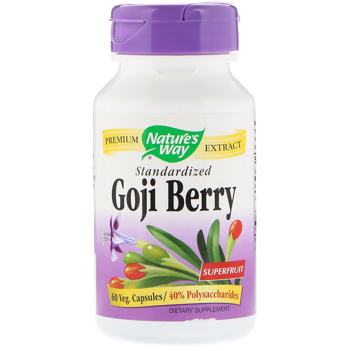 Ягоди Годжі (Екстракт), Goji Berry, Nature's Way, 60 капсул