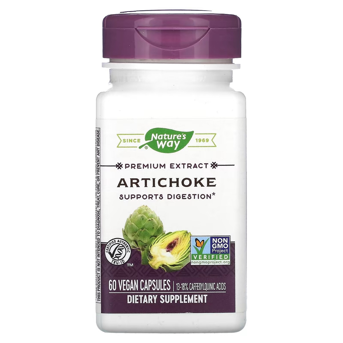 Артишок, Artichoke, Standardized, Nature&apos;s Way 60 капсул