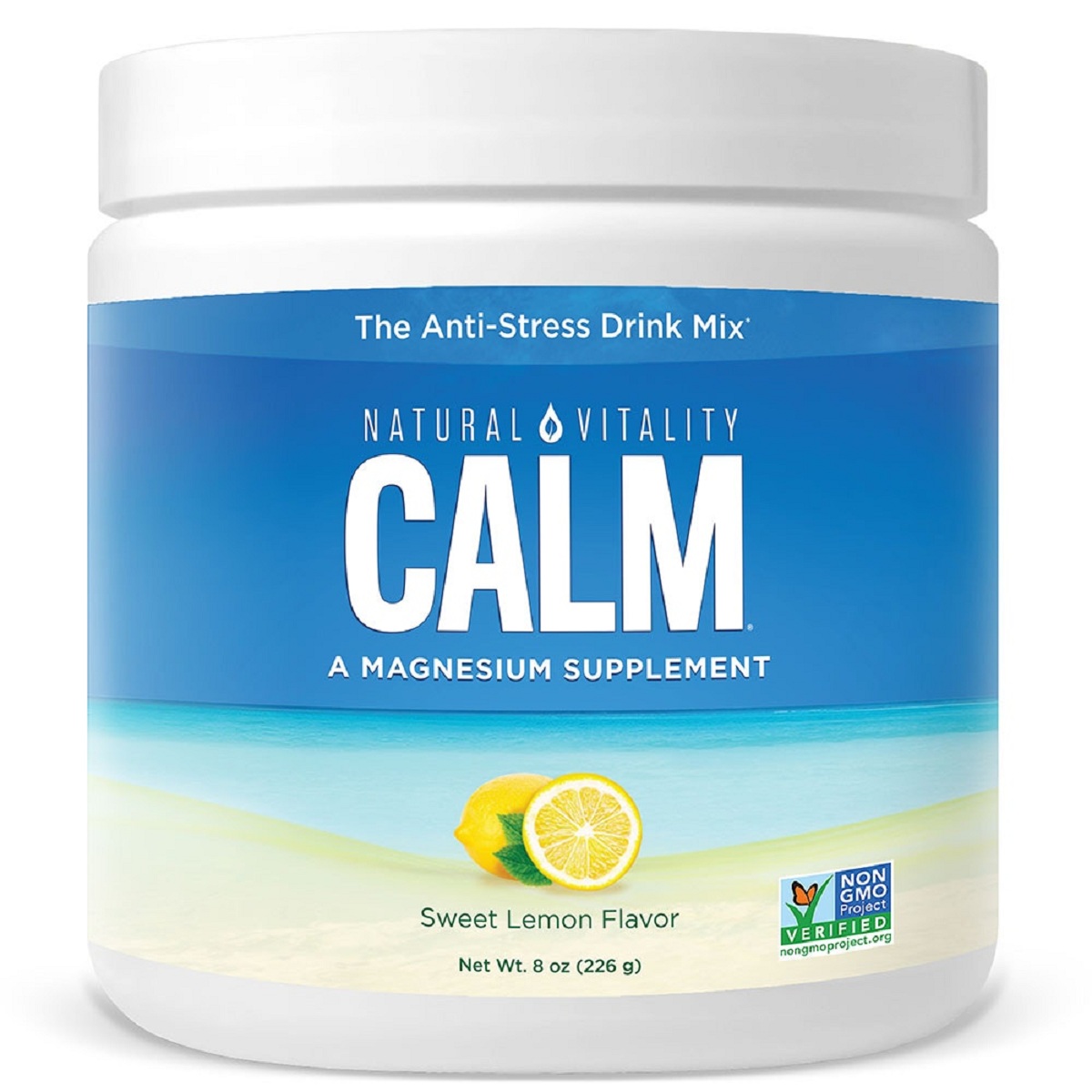 Напій-Антистрес, смак солодкий лимон, CALM, Anti-Stress Drink Mix, Natural Vitality, 226 гр