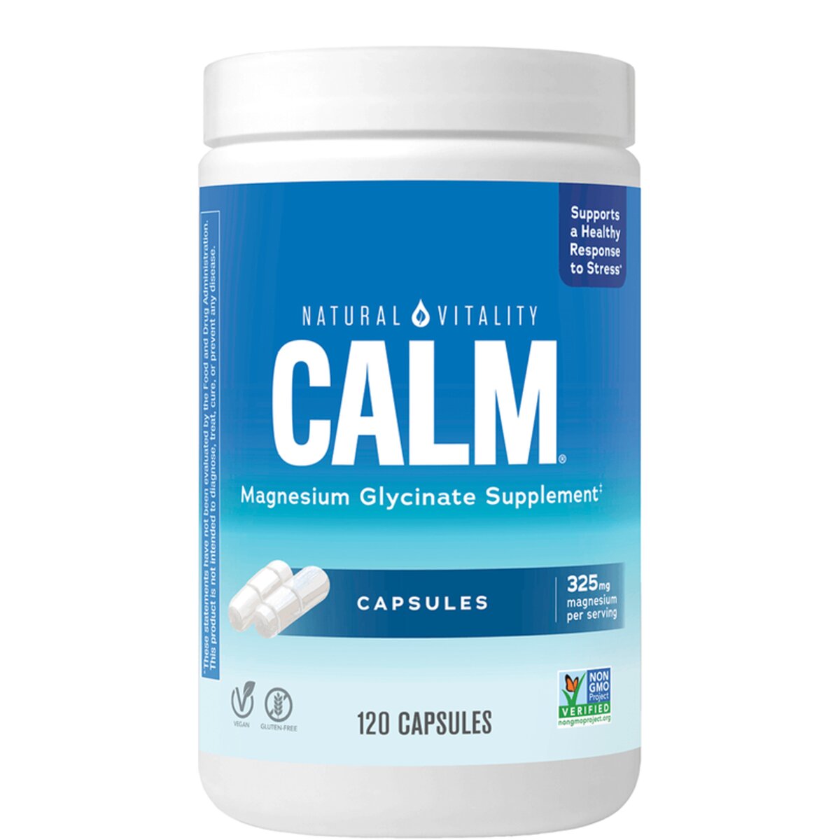 Гліцинат Магнію, 325 мг, CALM, Magnesium Glycinate, Natural Vitality, 120 капсул