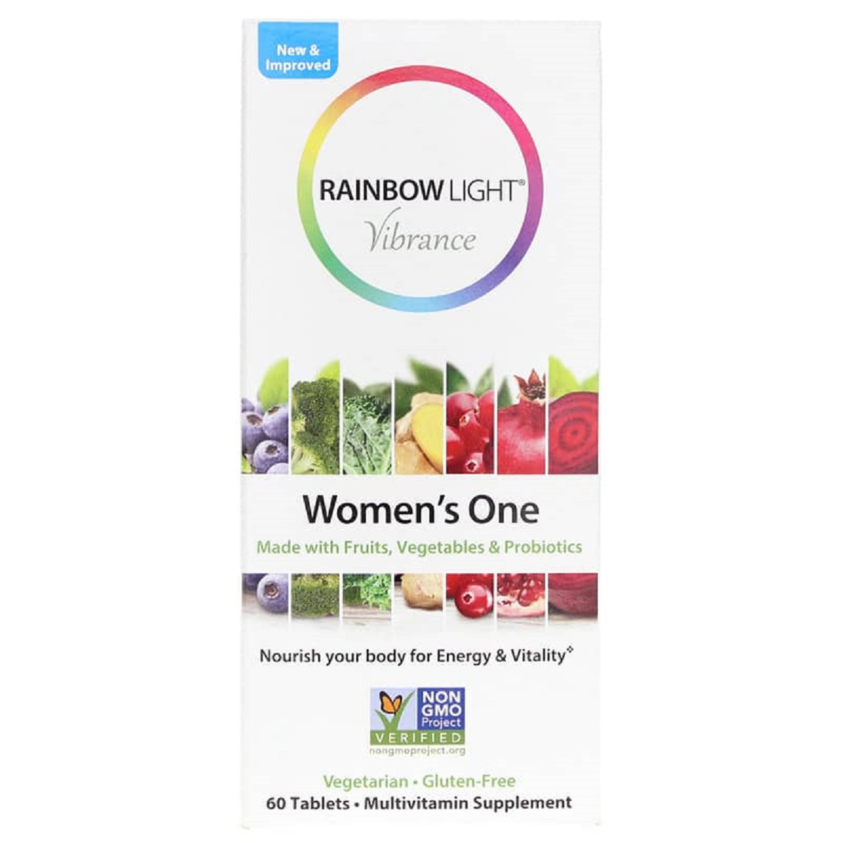 Полівітаміни Для Жінок, Women's One Vibrance, Rainbow Light, 60 таблеток