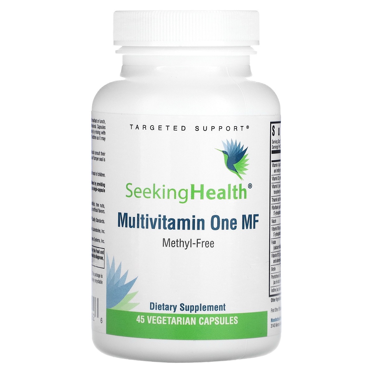 Мультивітаміни без метилу, Multivitamin One MF, Seeking Health, 45 вегетаріанських капсул