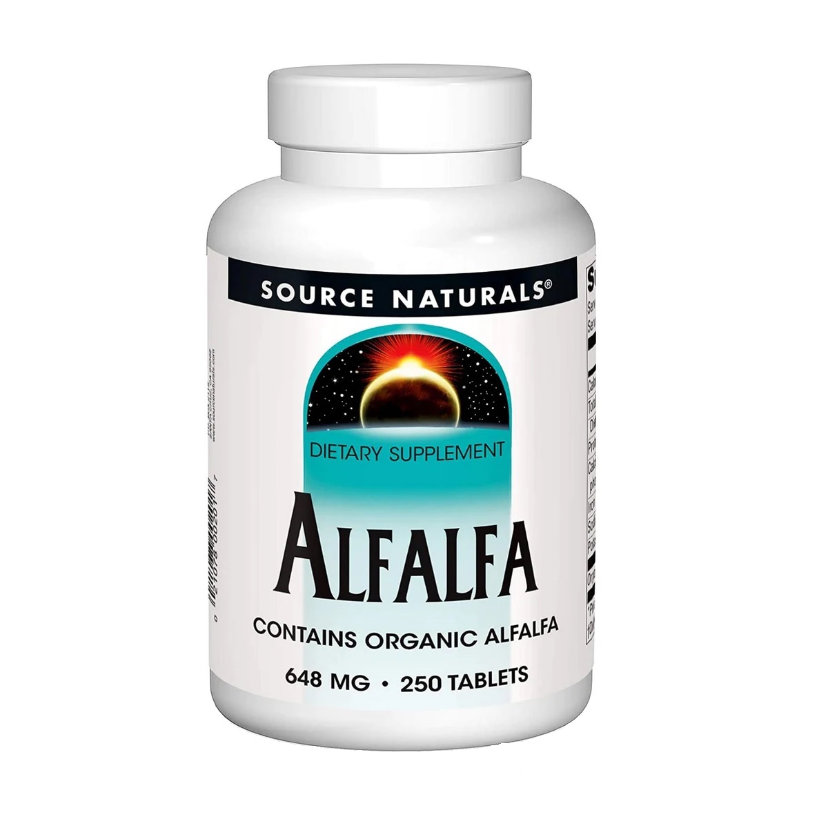 Люцерна, 648мг, Alfalfa, Source Naturals, 250 таблеток