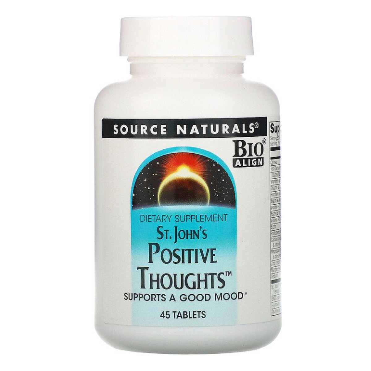 Комплекс для Підтримки Гарного Настрою, St. John&apos;s Positive Thoughts, Source Naturals, 45 таблеток