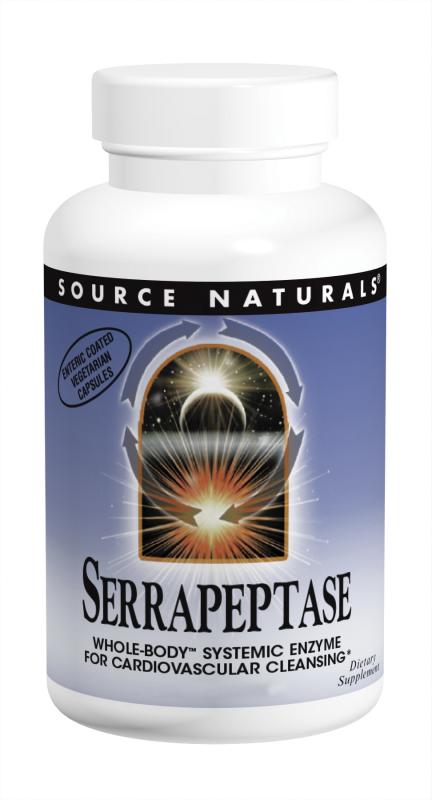 Серрапептаза, Source Naturals, 60 гелевих капсул