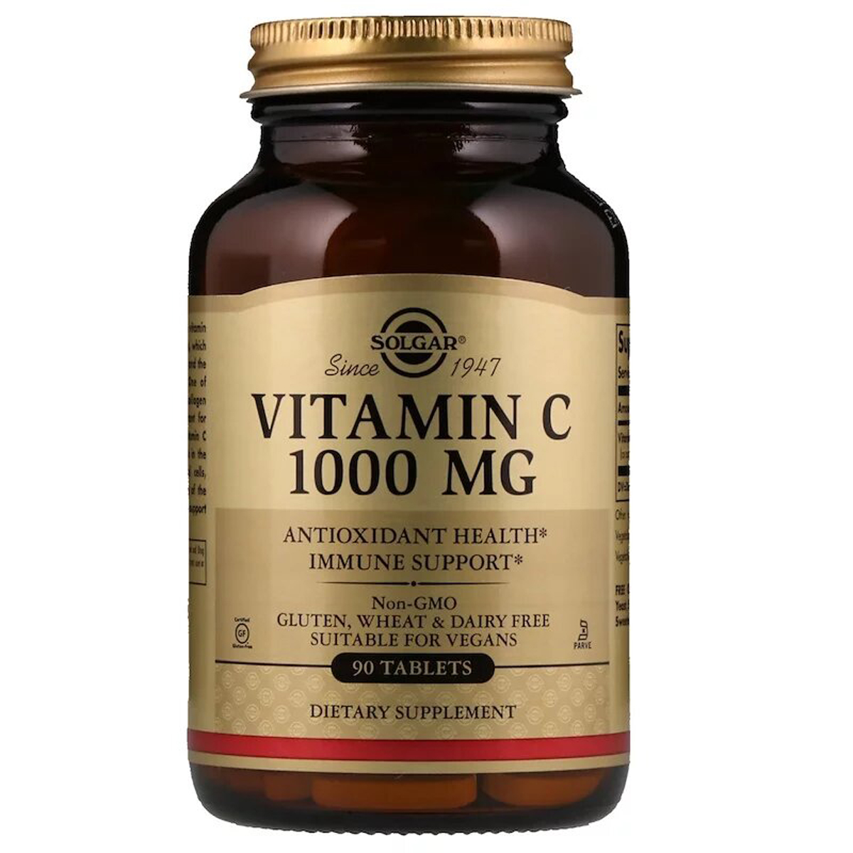 Вітамін С, Vitamin C, Solgar, 1000 мг, 90 таблеток