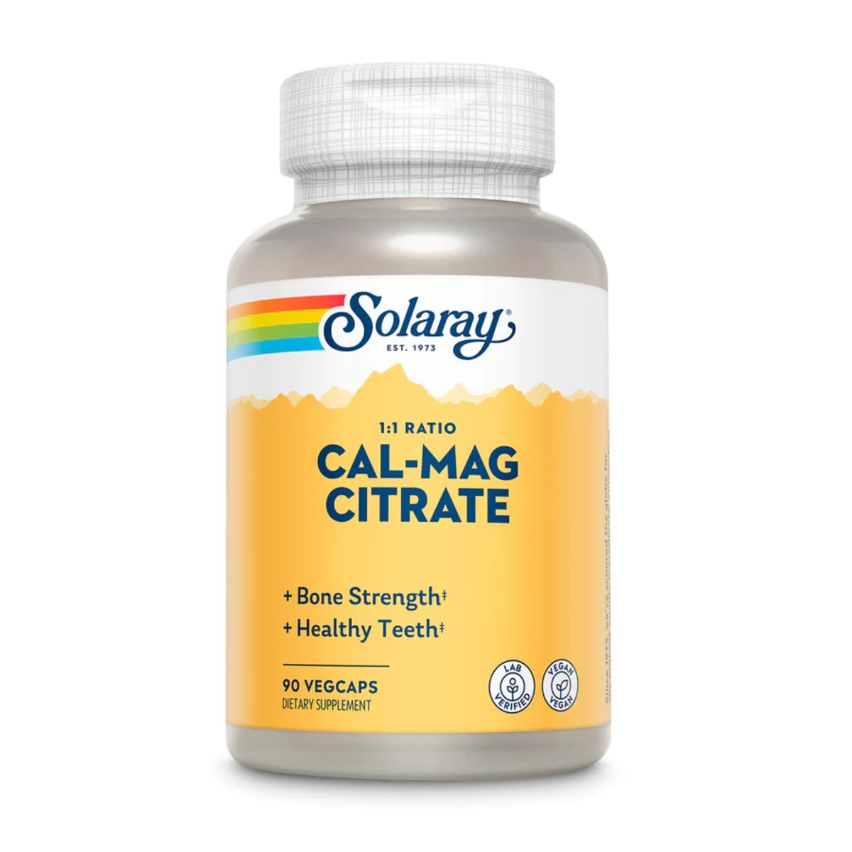 Кальцій І Магній, Cal-Mag Citrate, High Potency, Solaray, 90 Капсул