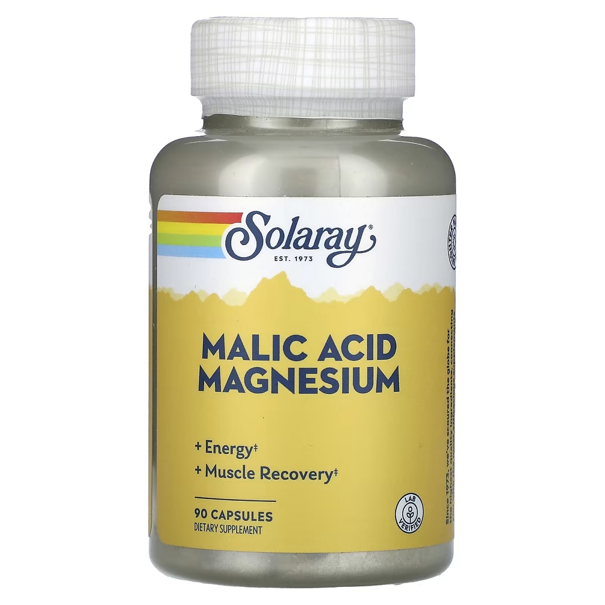 Яблучна кислота та магній, Malic Acid Magnesium, Solaray, 90 капсул